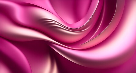 Obraz premium Smooth elegant pink silk or satin texture wedding background illustration, ai generative