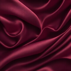 Obraz premium abstract smooth elegant maroon fabric silk texture soft background, satin waves, illustration , ai generative