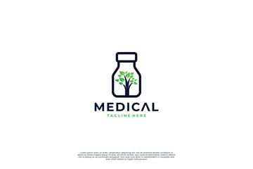 Medical and health logo design. Medical pharmacy logotype.