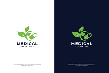 Medical and health logo design. Medical pharmacy logotype.