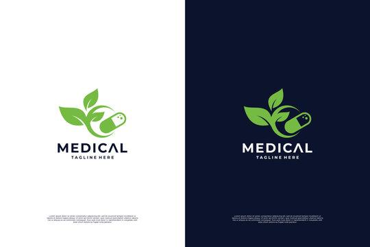 Medical and health logo design. Medical pharmacy logotype.
