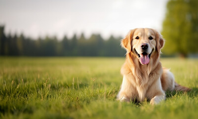 a Golden Retriever dog sitting