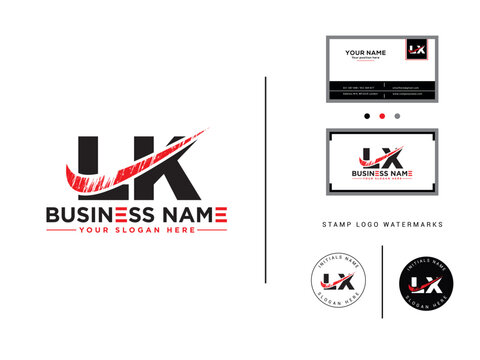 Stylish Letter lk Design, Luxury Brush lk kl Logo Icon Vector For Store