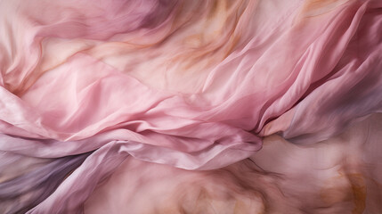 Fototapeta premium Texture fabric pink color for background. Soft pink chiffon