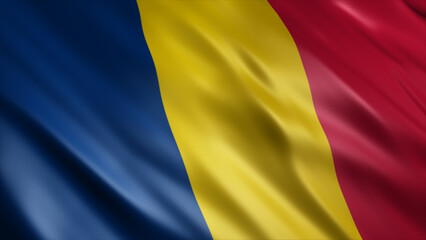 Chad National Flag, High Quality Waving Flag Image 
