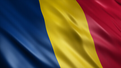 Fototapeta premium Chad National Flag, High Quality Waving Flag Image 