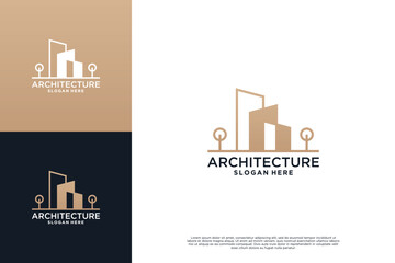 Building logo design inspiration. Architecture logo vector.