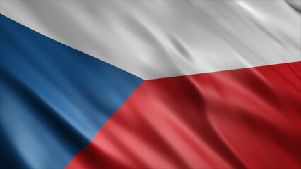 Czech Republic National Flag, High Quality Waving Flag Image 
