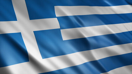 Greece National Flag, High Quality Waving Flag Image 
