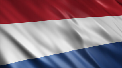 Netherlands National Flag, High Quality Waving Flag Image 