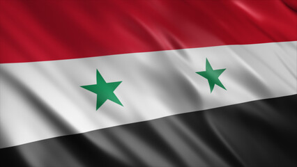 Syria National Flag, High Quality Waving Flag Image 
