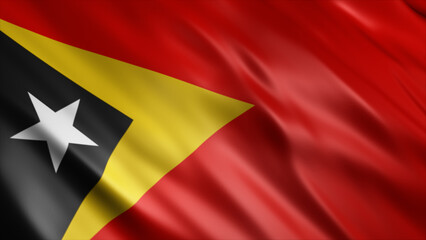 East Timor National Flag, High Quality Waving Flag Image 