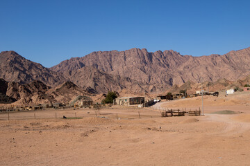 Desert mountain sandy horizon drought climate disaster dream travel summer vacation hotel