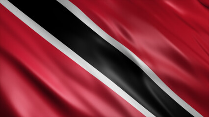 Trinidad and Tobago National Flag, High Quality Waving Flag Image 