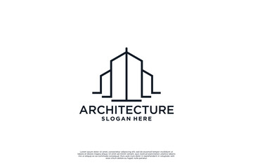 Building logo design inspiration. Architecture logo vector.