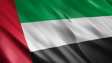 Obraz premium United Arab Emirates National Flag, High Quality Waving Flag Image 