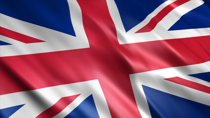 United Kingdom National Flag, High Quality Waving Flag Image 