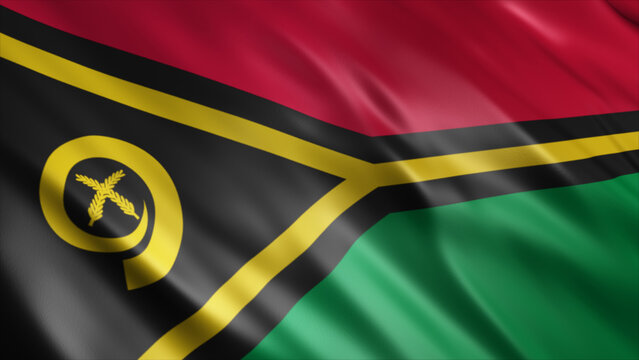 Vanuatu National Flag, High Quality Waving Flag Image  - Powered by Adobe