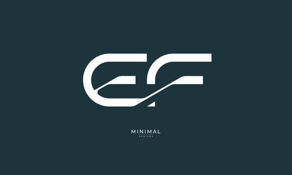 Alphabet letter icon logo EF