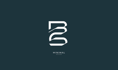 Alphabet letter icon logo BS