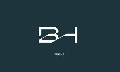 Alphabet letter icon logo BH