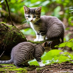 imagem paisagem natural AI Julho / gatinhos