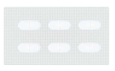 White tablet pills. vector illustration