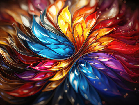 Abstract fractal patterns Generative AI..