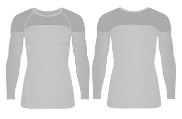 Long sleeve two color t shirt. vector illustration