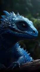 Fototapeta premium portrait of blue dragon