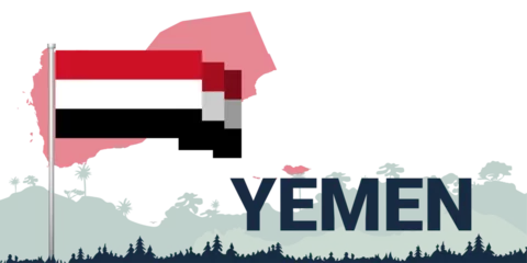 Foto op Plexiglas Stunning vector design: Country flag, map, name, and lush forest backdrop. Perfect for showcasing national pride and heritage. © FlatFrenzy