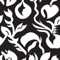Vector abstract simple pattern for your game or background: black and white shapes