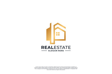 Modern Home Real estate logo design.