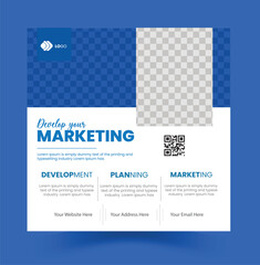 Digital business marketing banner for social media post template,Suitable for social media post, instagram story and web ads. Vector illustration with Space to add,Creative social media post banner te