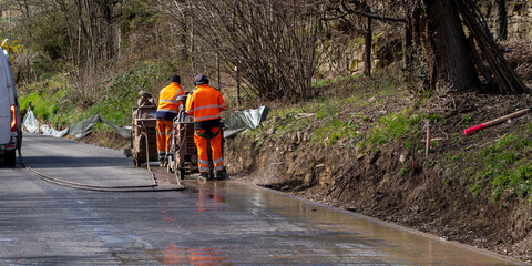 Obraz premium Asphaltfugenschneidemaschine