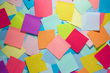 Colorful paper notes on a table