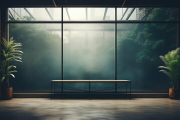 Naklejka premium dark dim scene interior background copy space