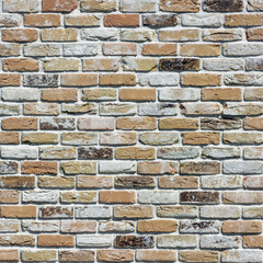 New building wall made of old bricks as background