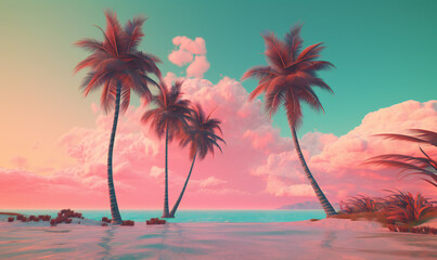 sunset on the beach
