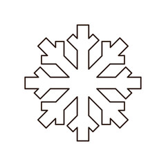 Snowflake icon isolated on a white background. Vector illustration.