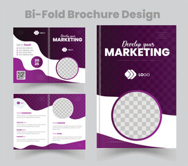 Business brochure template layout design,Corporate Bi Fold Brochure Template, Cover Page With Two Sides Presentation, 16 page corporate brochure editable template layout.