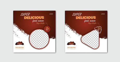 Social Media Post Design or Food Design Template