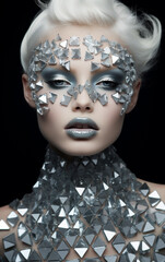 Artistic Sparkle: Jewels on a Glamorous Fashion Mode