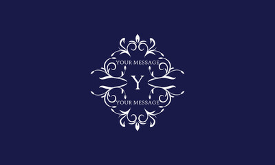 Obraz na płótnie Canvas Elegant monogram design template with letter Y. Vector logo illustration.