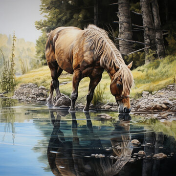 Wild and Free: Majestic Horse Roaming the Wilderness