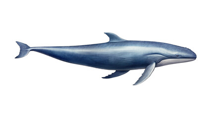 Blue Whale isolated on transparent background