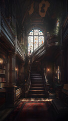 interior of a library