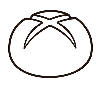 Cross scored sourdough bread loaf icon