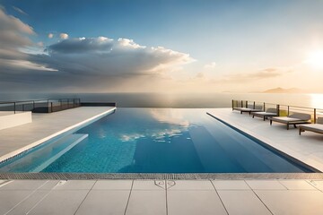 Fototapeta premium swimming pool generative by AI technology