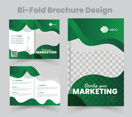 Business brochure template layout design,Corporate Bi Fold Brochure Template, Cover Page With Two Sides Presentation, 16 page corporate brochure editable template layout.